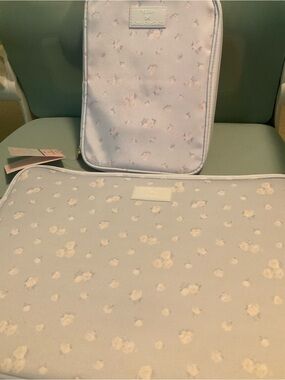 LoveshackFancy Yoobi Floral Laptop Sleeve & Accessory Pouch Set New